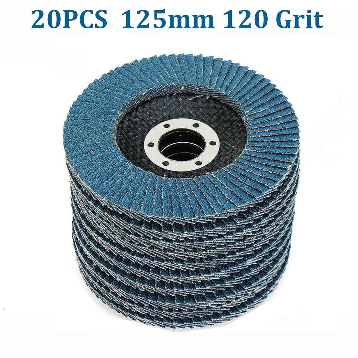 20PCS 5&quot; 125MM Angle Grinder Flap Sanding Disc 120 Grit Grinding Wheel