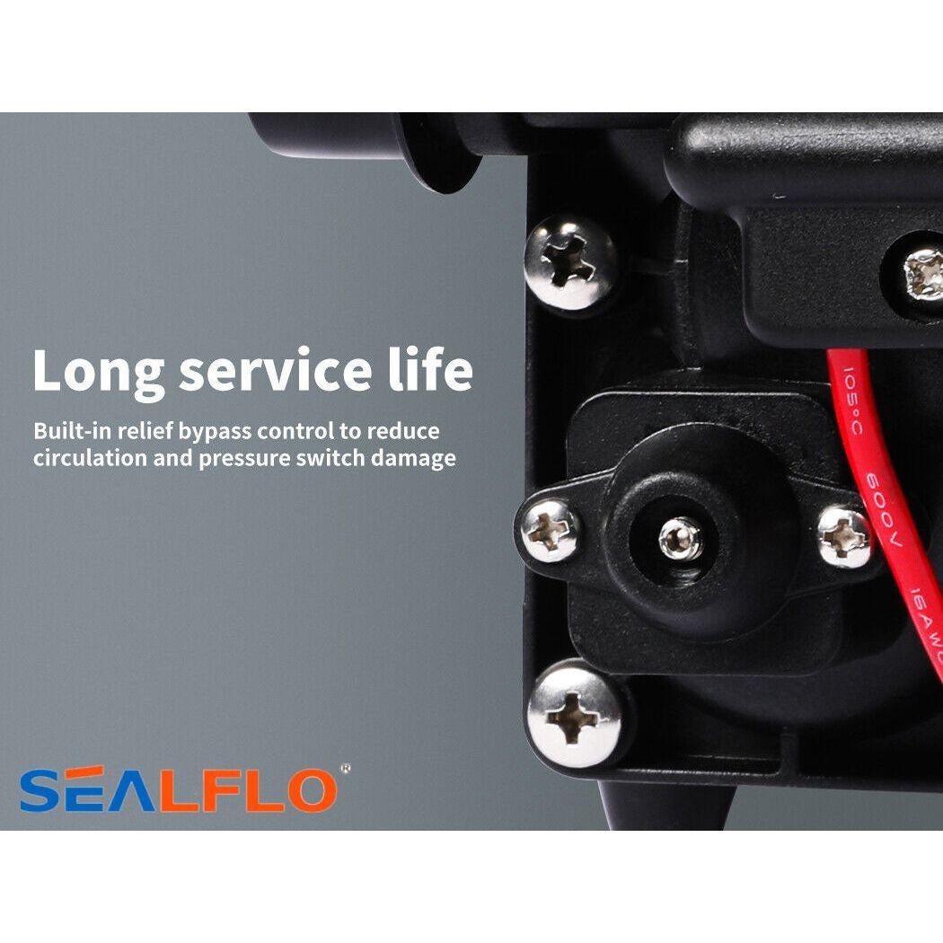 12V Caravan Water Pump High Pressure Self-priming rv Camping Boat 70PSI 20.8L/M