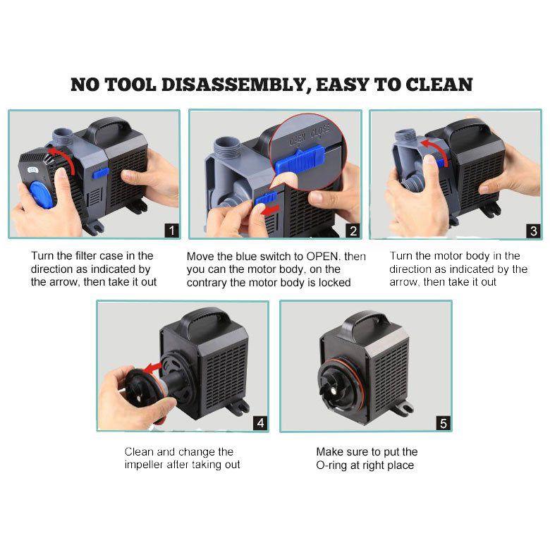 140W 16000L/H Submersible Aquarium Fountain Pond Marine Water Pump Fish Tank NEW