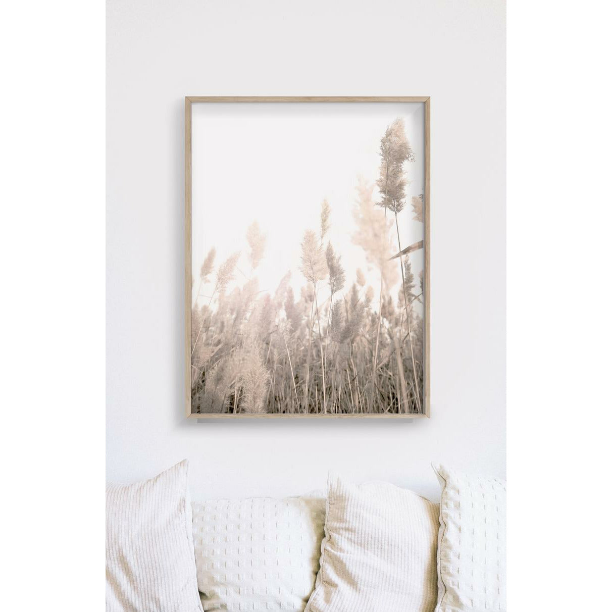 50cmx70cm Pampas Grass 2 Sets Wood Frame Canvas Wall Art