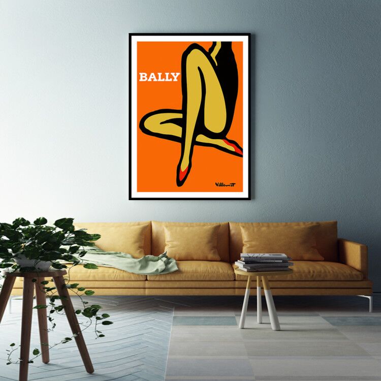 70cmx100cm Orange Legs Black Frame Canvas Wall Art
