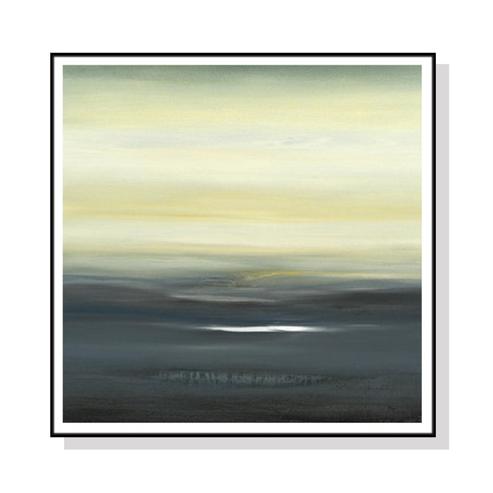 100cmx100cm Land of Serenity Black Frame Canvas Wall Art