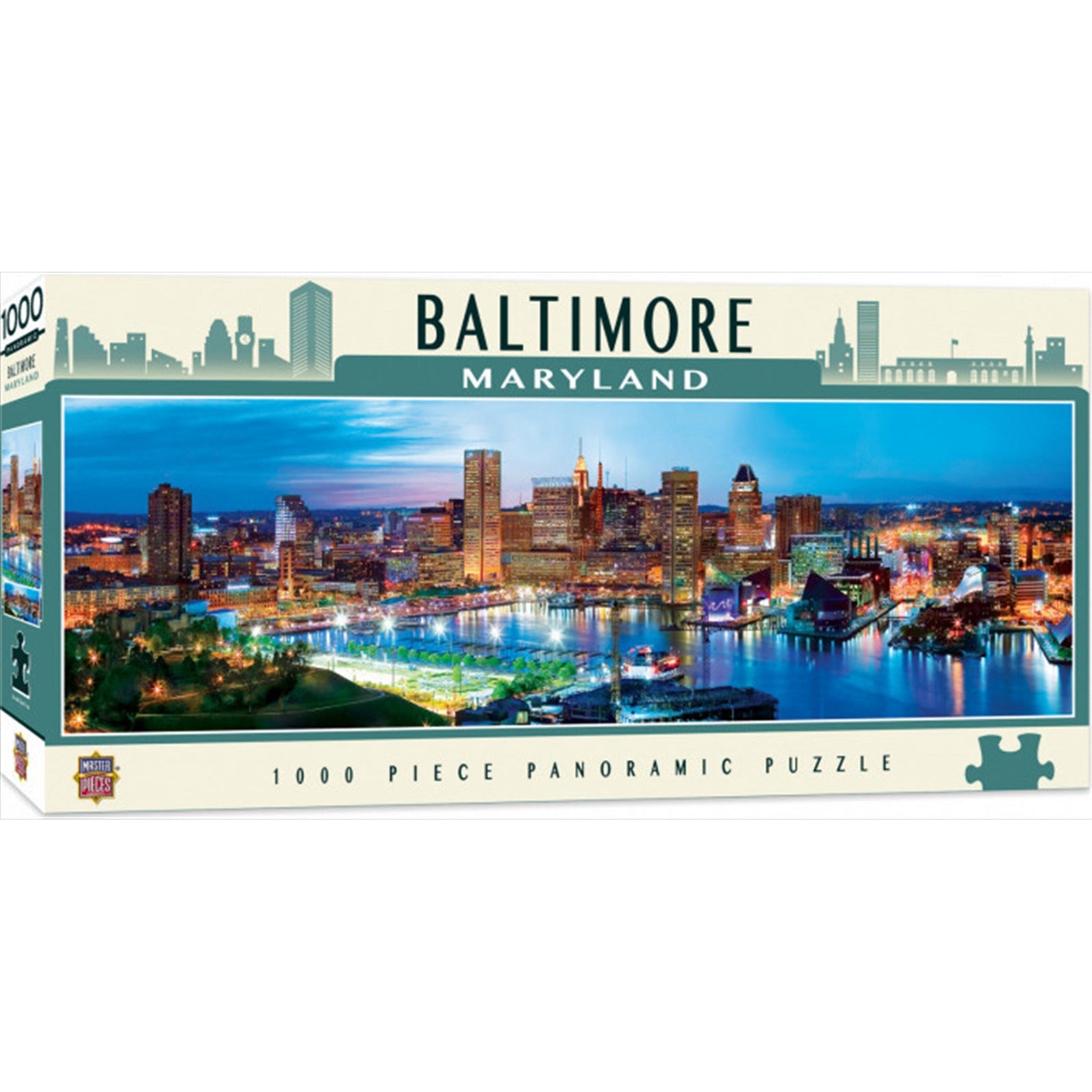 City Panoramic Baltimore 1000 Piece Puzzle