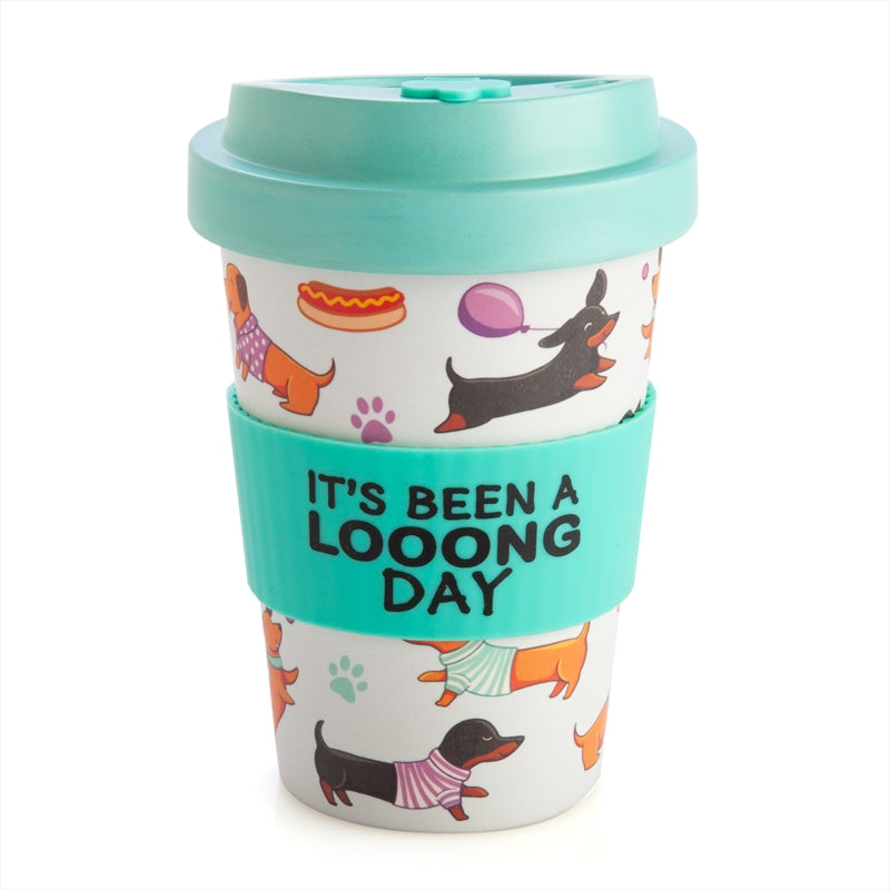 Dachshund Eco To Go Bamboo Cup - It&#39;s Been A Long Day