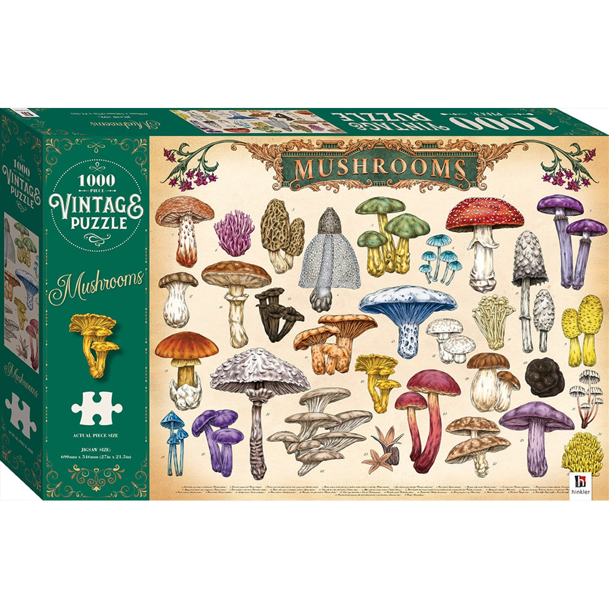 Vintage 1000 Piece Puzzle - Mushrooms