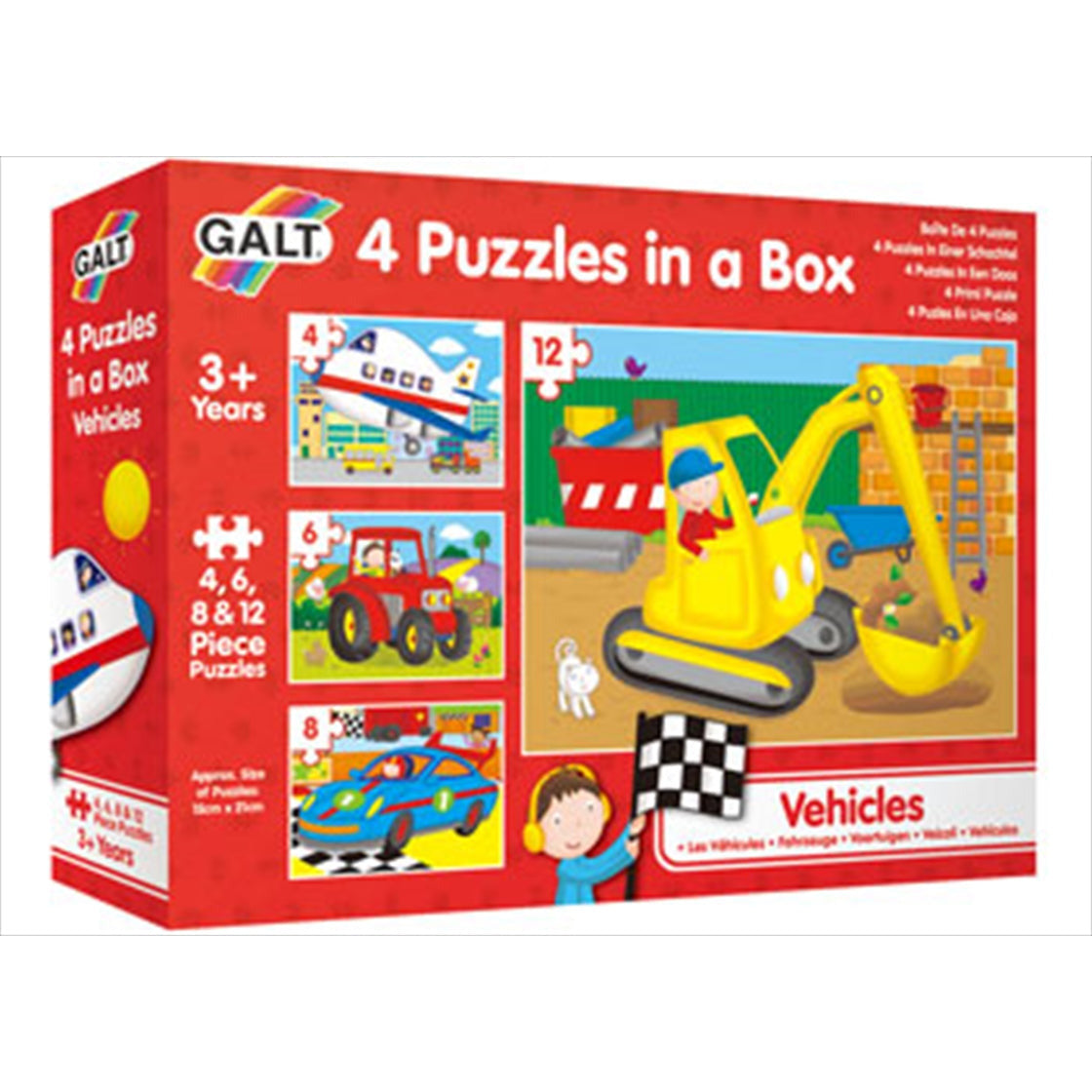 Vehicles - 4 Puzzles In A Box