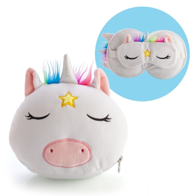 Smoosho&#39;s Pals Travel Unicorn Mask &amp; Pillow