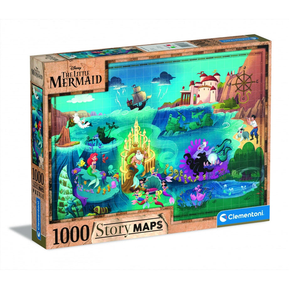 Clementoni Puzzle The Little Mermaid Story Maps 1000 pieces