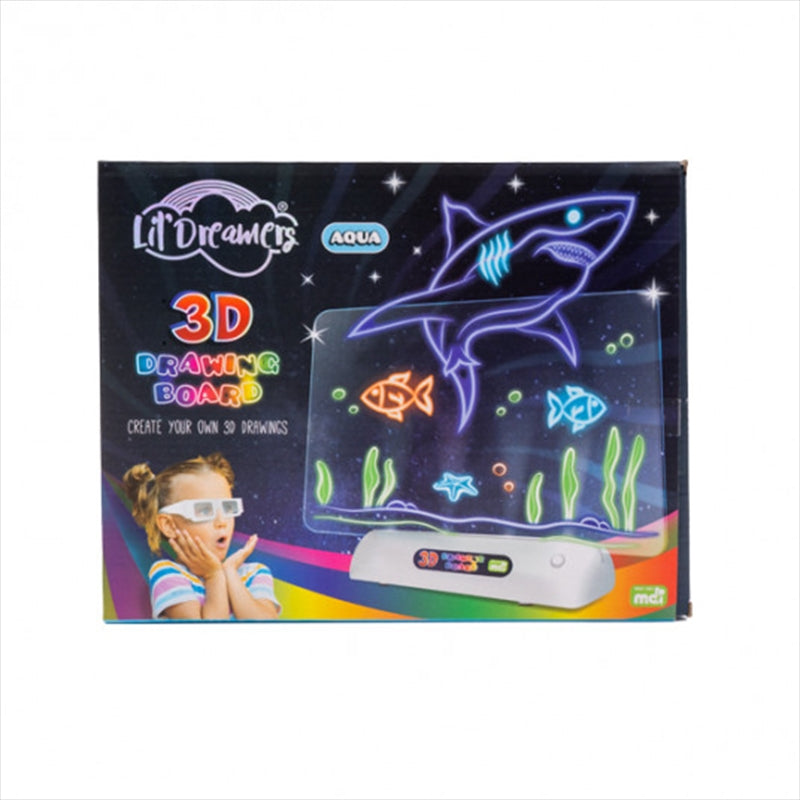 Lil Dreamers Aqua World&#39;s Sea Animals 3D Illuminate Drawing Board