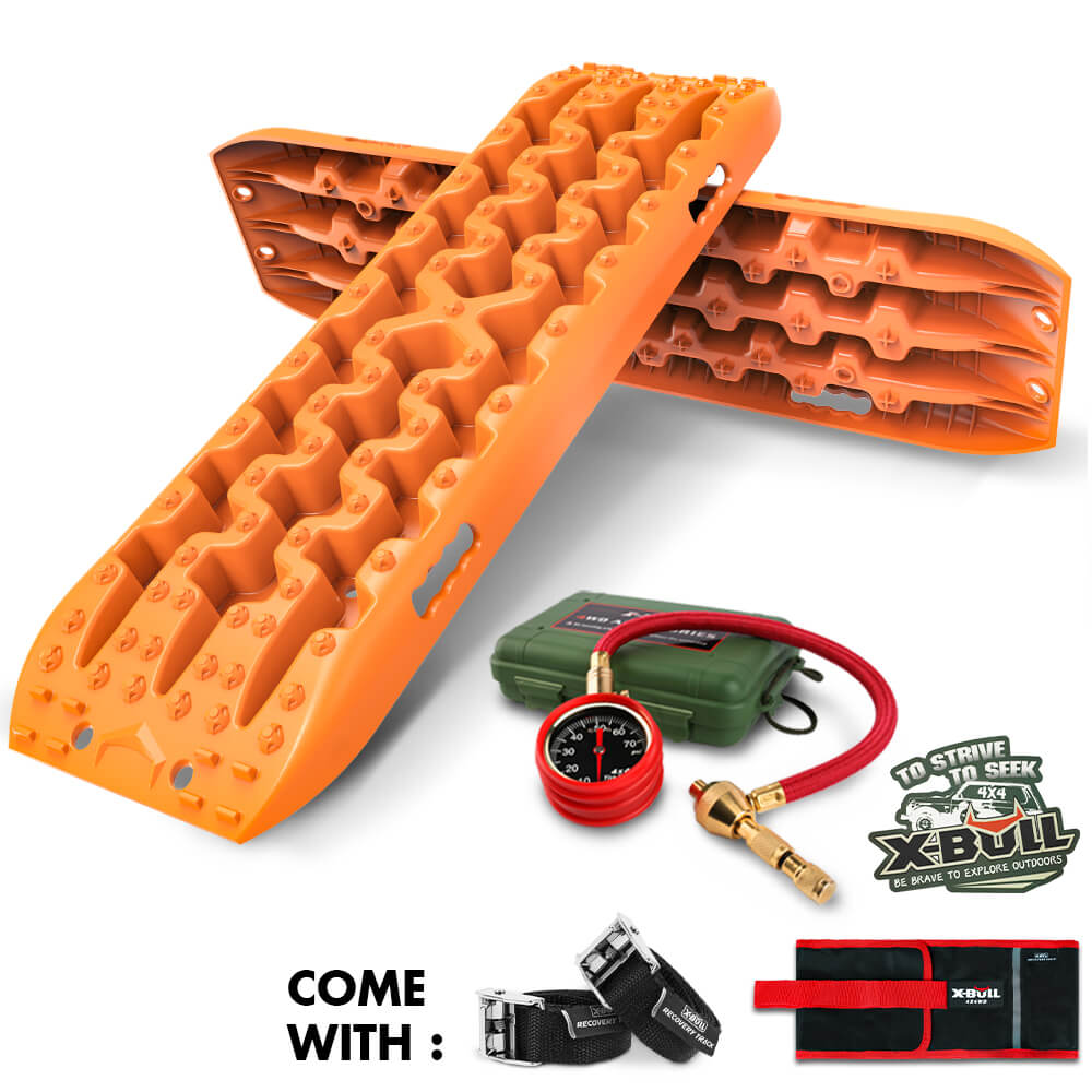 X-BULL Recovery Tracks Boards Sand Truck Mud 4WD 4x4 Gen3.0 Orange/ Tyre Tire Deflator