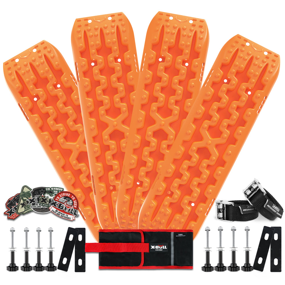 X-BULL Recovery tracks Boards 10T 2 Pairs Sand Mud Snow With Mounting Bolts pins Orange