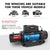 X-BULL 12V Electric Winch 12000LBS synthetic rope with 4PCS Recovery Tracks Gen3.0 Black