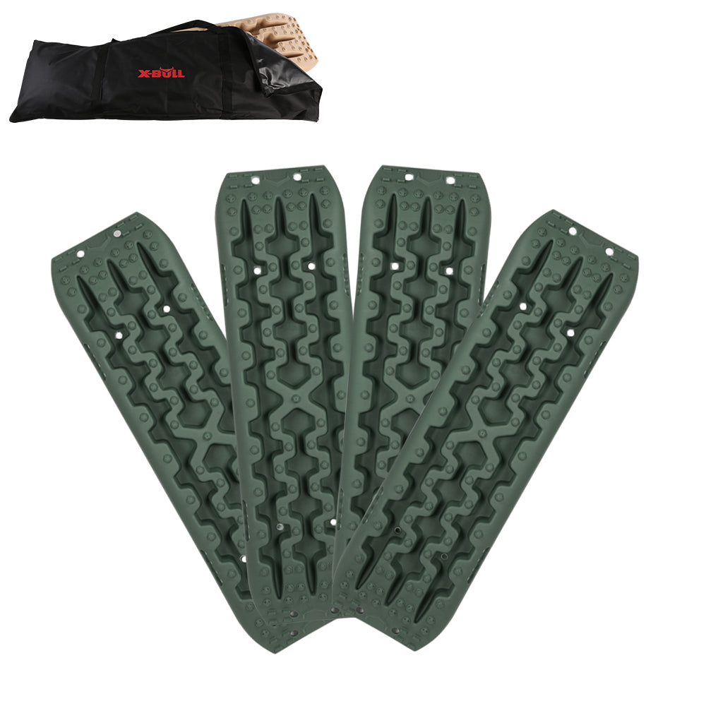 X-BULL Recovery tracks / Sand tracks / Mud tracks / Off Road 4WD 4x4 Car 2 Pairs Gen 3.0 - Olive