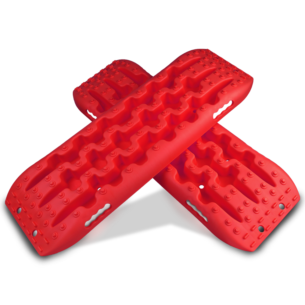 X-BULL Recovery tracks 10T Sand Mud Snow RED Offroad 4WD 4x4 2pc 91cm Gen 2.0 - red