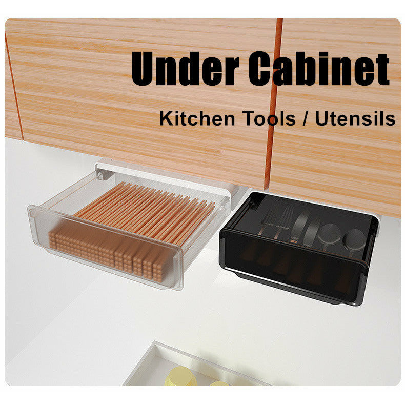 Under Desk Drawer Slide-out Large Office Organizers and Storage Drawers - Small Black