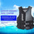 Life Jacket for Unisex Adjustable Safety Breathable Life Vest for Men Women(Black-M)