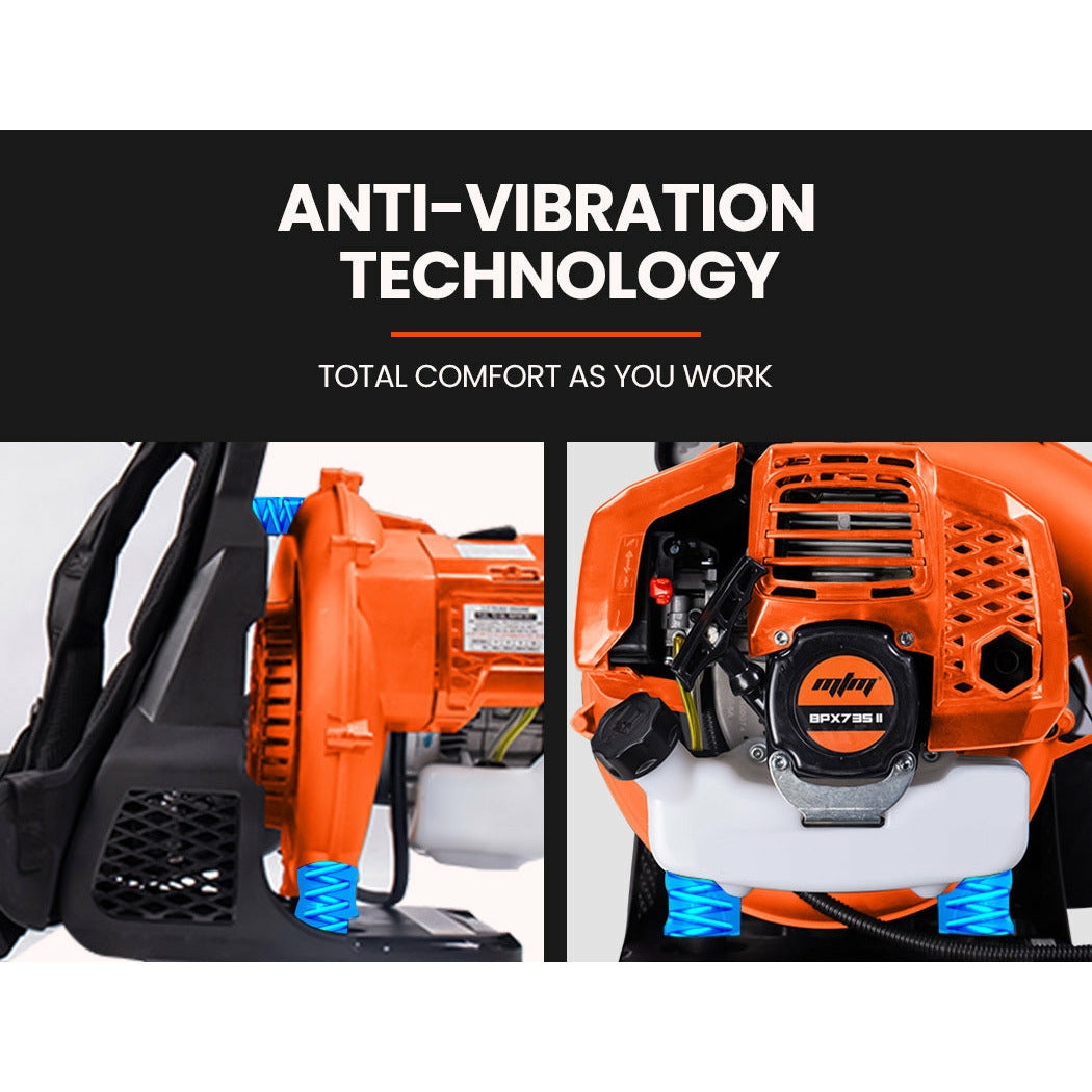 MTM 65CC Petrol Backpack Leaf Blower - Commercial 2 Stroke Garden Yard Tool Back