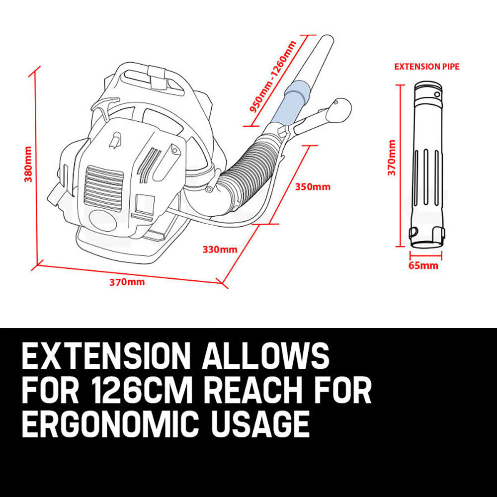 MTM 30CC Backpack Petrol Leaf Blower 2 Stroke Commercial Garden Yard Outdoor