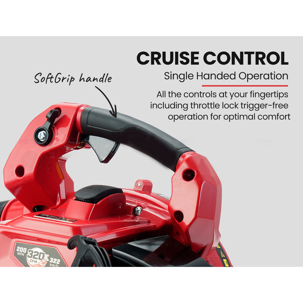 BAUMR-AG Cordless Leaf Blower Vacuum Petrol Hand Garden Lawn Held Vac 2-Stroke