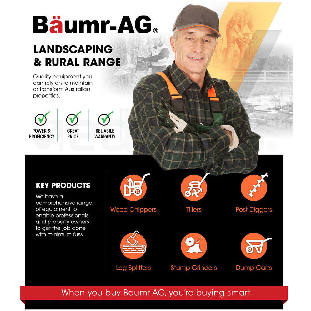 BAUMR-AG Mini Dumper Power Wheel Barrow Tracked Motorised Petrol Powered Wheelbarrow