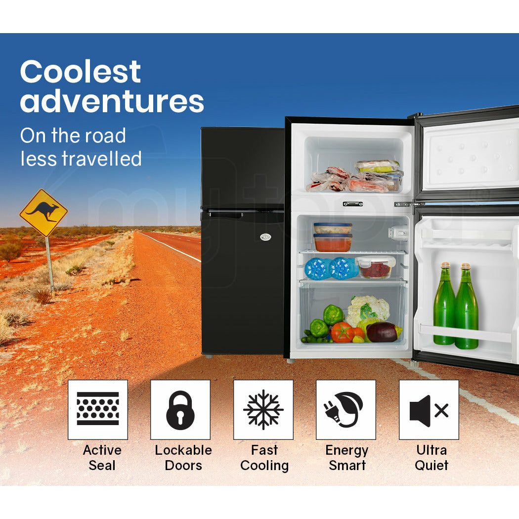 GECKO 95L Portable Upright Fridge Refrigerator 12V/24V/240V Caravan Motorhome