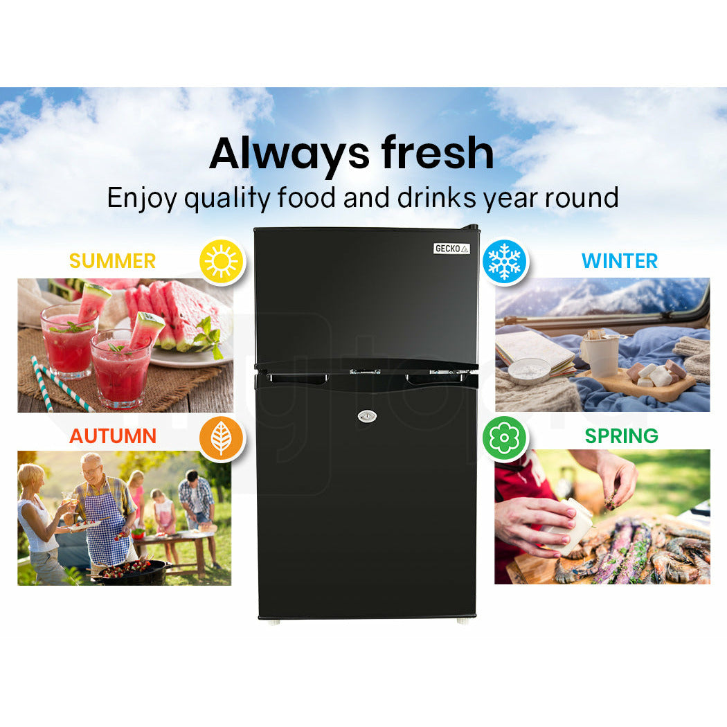 GECKO 95L Portable Upright Fridge Refrigerator 12V/24V/240V Caravan Motorhome