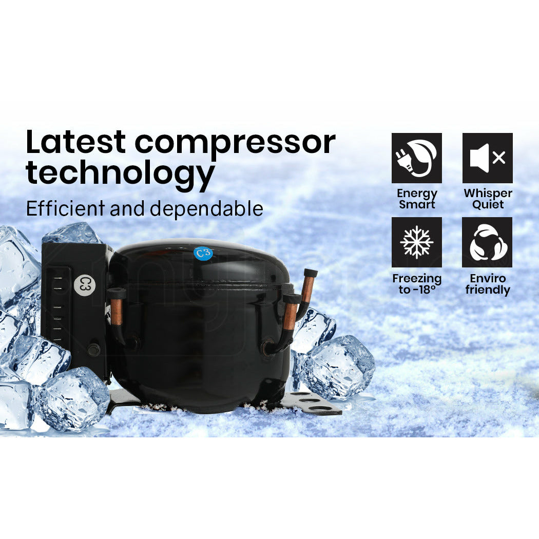 GECKO 95L Portable Upright Fridge Refrigerator 12V/24V/240V Caravan Motorhome