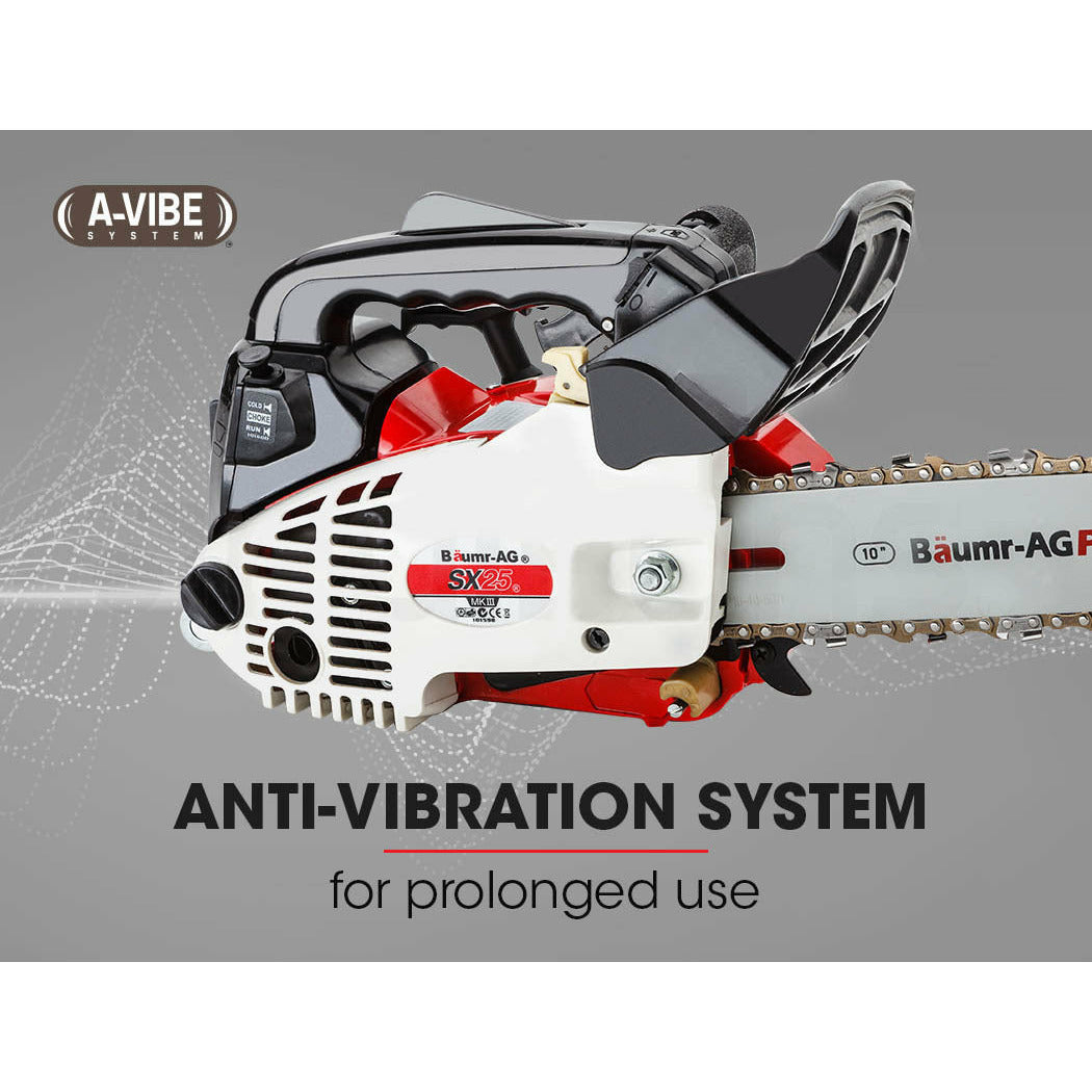 Baumr-AG 25CC Petrol Chainsaw Arborist 10 Bar Tree Pruning Garden Chain Saw