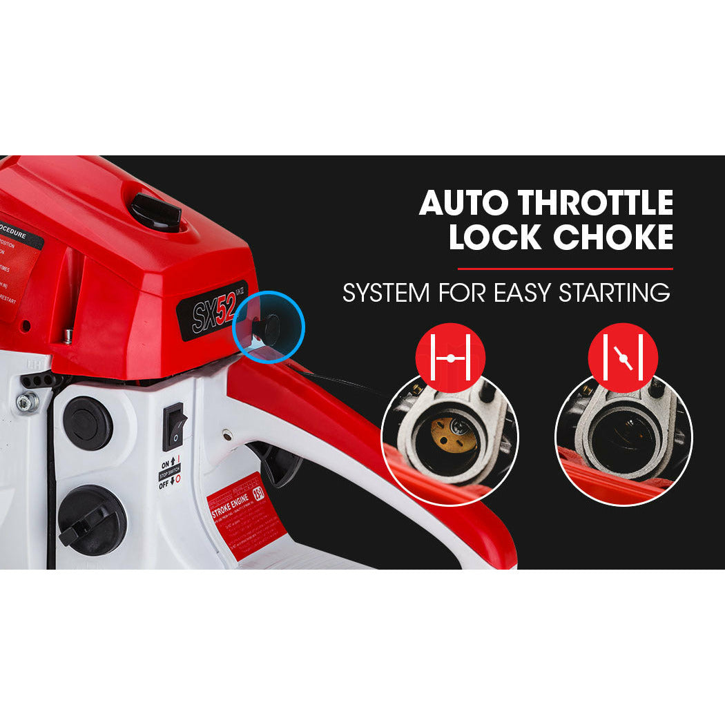 Baumr-AG 52CC Petrol Commercial Chainsaw 20 Bar E-Start Chain Saw