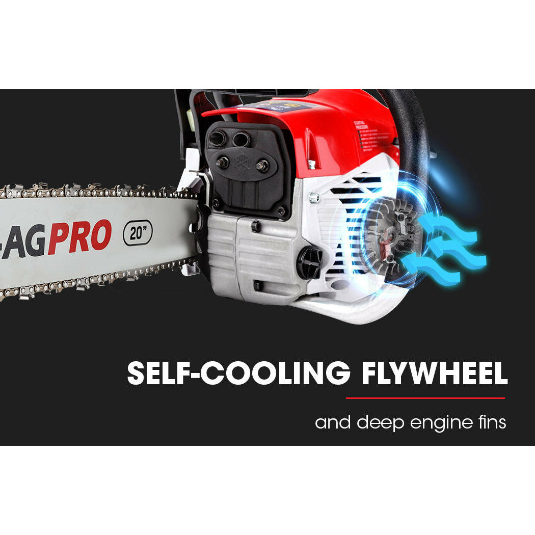 Baumr-AG 62CC Petrol Commercial Chainsaw 20 Bar E-Start Pruning Chain Saw