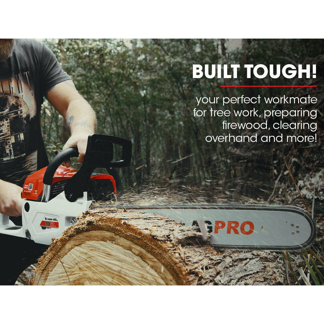 Baumr-AG 62CC Petrol Commercial Chainsaw 20 Bar E-Start Pruning Chain Saw