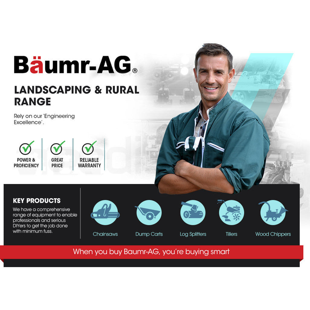 BAUMR-AG Commercial Petrol Chainsaw E-Start 24" Bar Chain Saw Top Handle Tree Pruning