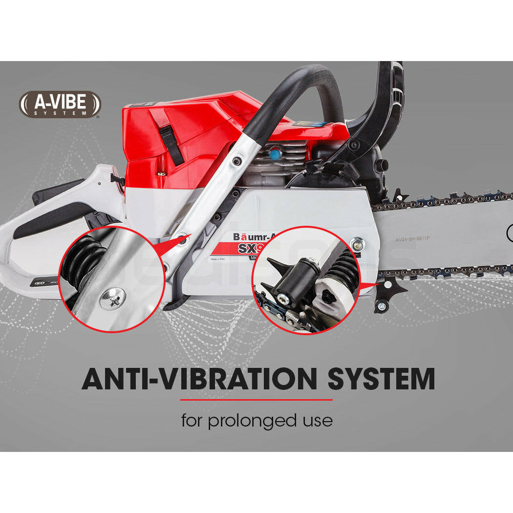BAUMR-AG Petrol Commercial Chainsaw 24 Bar E-Start Chain Saw Top Handle Pruning