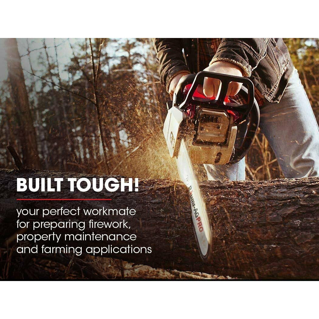 BAUMR-AG Petrol Commercial Chainsaw 24 Bar E-Start Chain Saw Top Handle Pruning