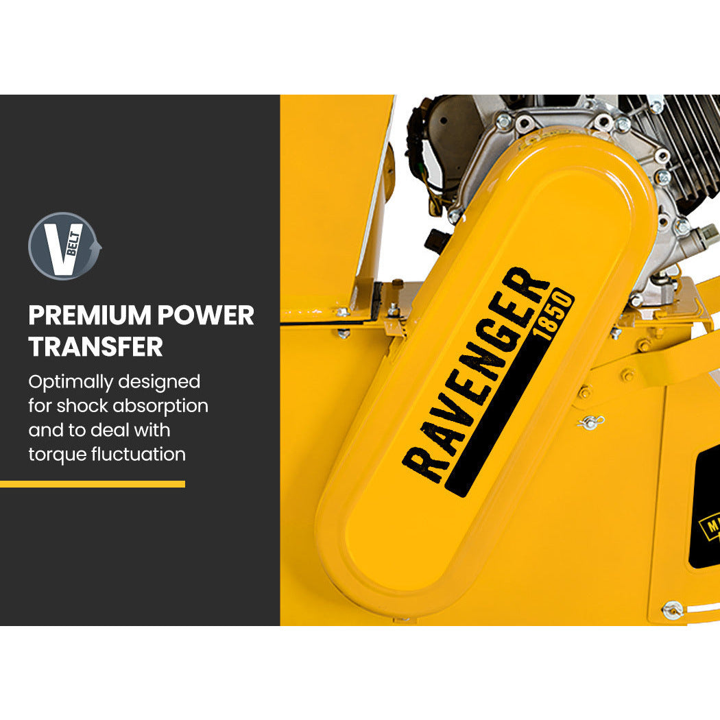 MICHIGAN 18HP Petrol Wood Chipper Commercial 420cc Shredder Mulcher Garden Tree Grinder