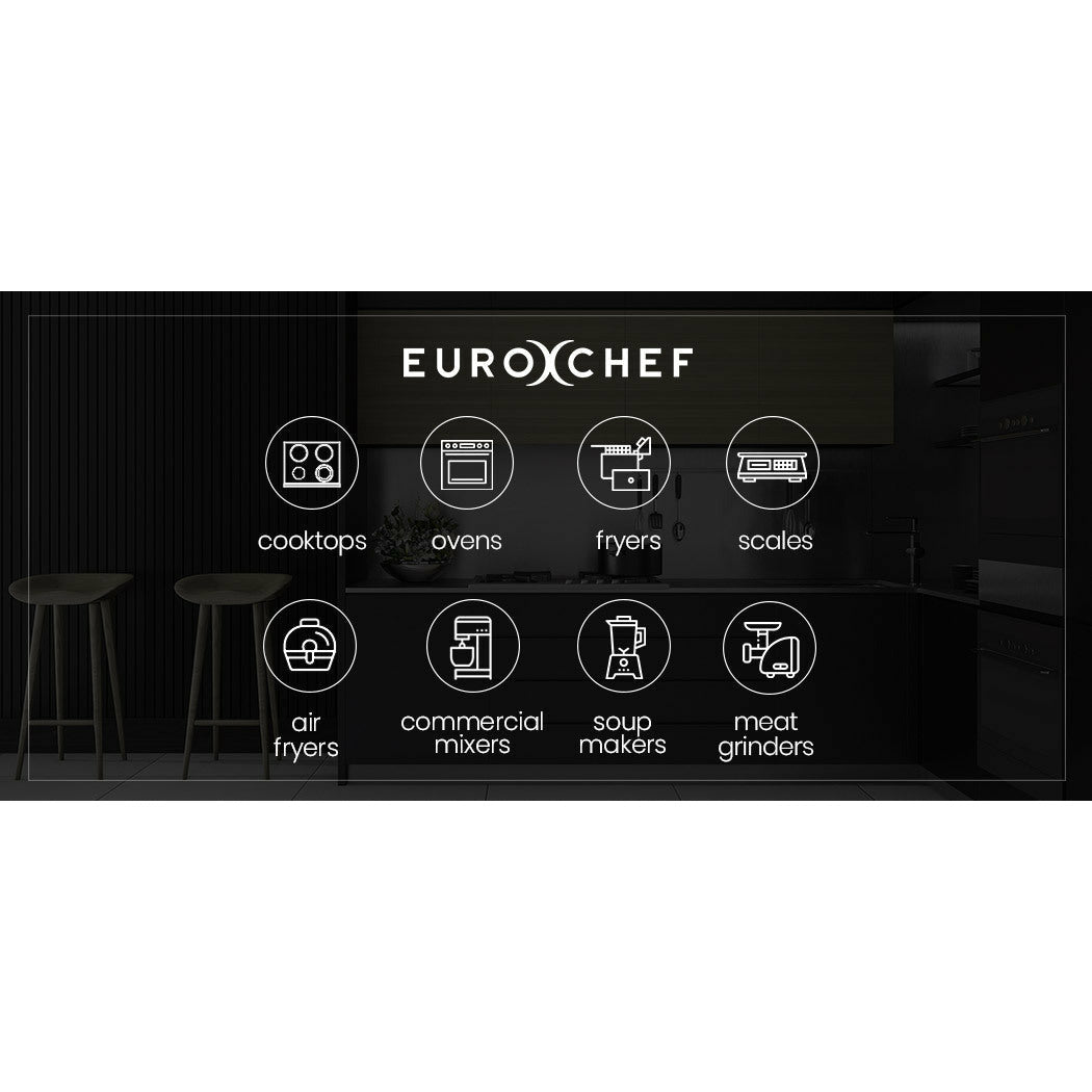 EUROCHEF 10L Electric Digital Air Fryer with Rotisserie, Rotating Fry Basket, Rack and Tongs, White