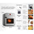 EUROCHEF 16L Digital Air Fryer Electric Airfryer Rotisserie Large Big Dry Cooker, Silver