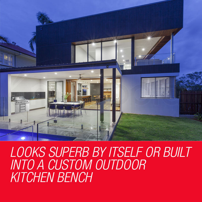 EuroGrille 8 Burner Outdoor BBQ Grill Barbeque Gas Stainless Steel Kitchen Commercial