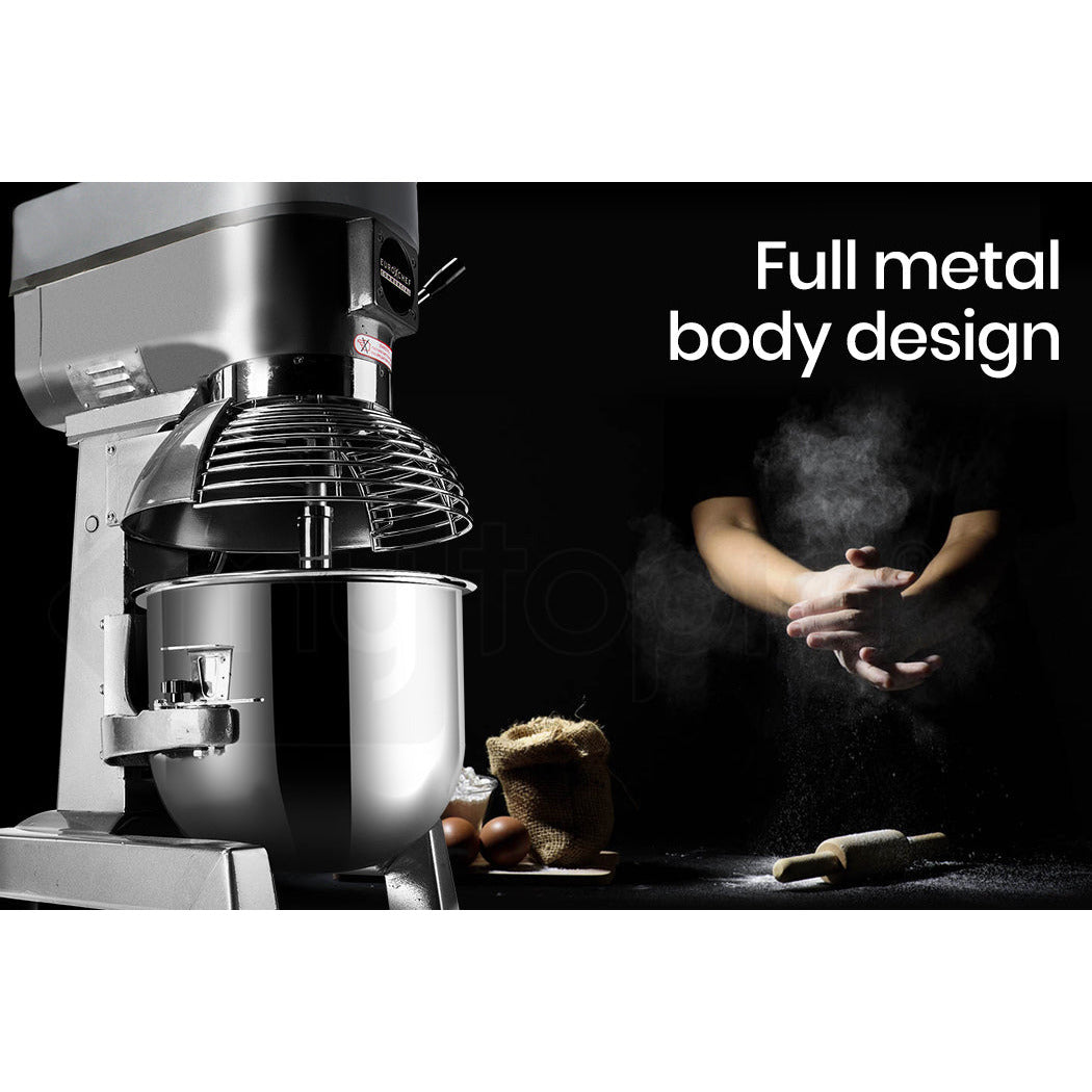 EUROCHEF Planetary Mixer 30L Commercial Stand Cake Kitchen Vertical Dough Food Floor Bench