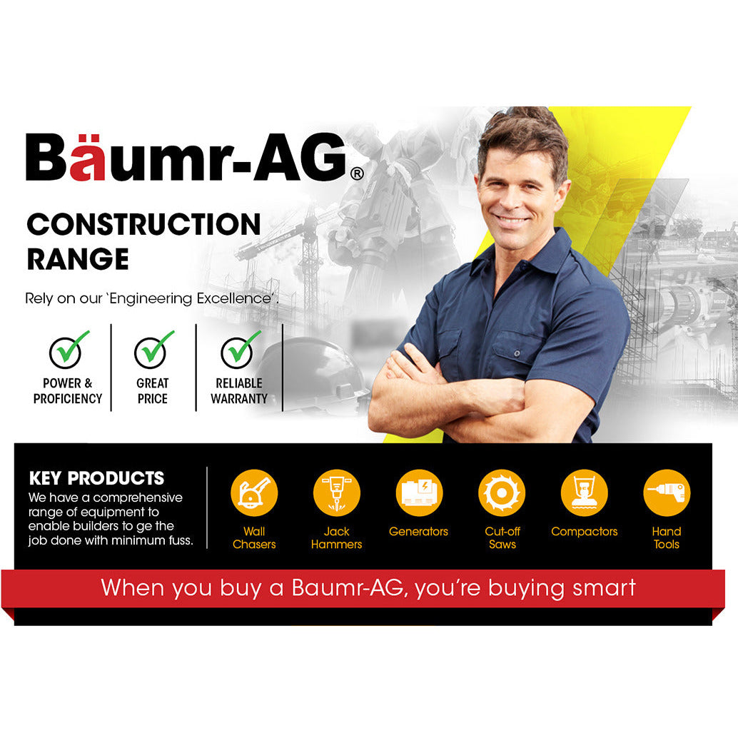 BAUMR-AG 2400W Electric Concrete Saw 355mm Demolition Cutter Wet Dry Demo Tool Circular Cutting