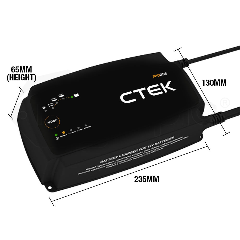 CTEK PRO25S Smart Battery Charger Professional 25A AGM Lithium 12V CTEK-40-200 Car