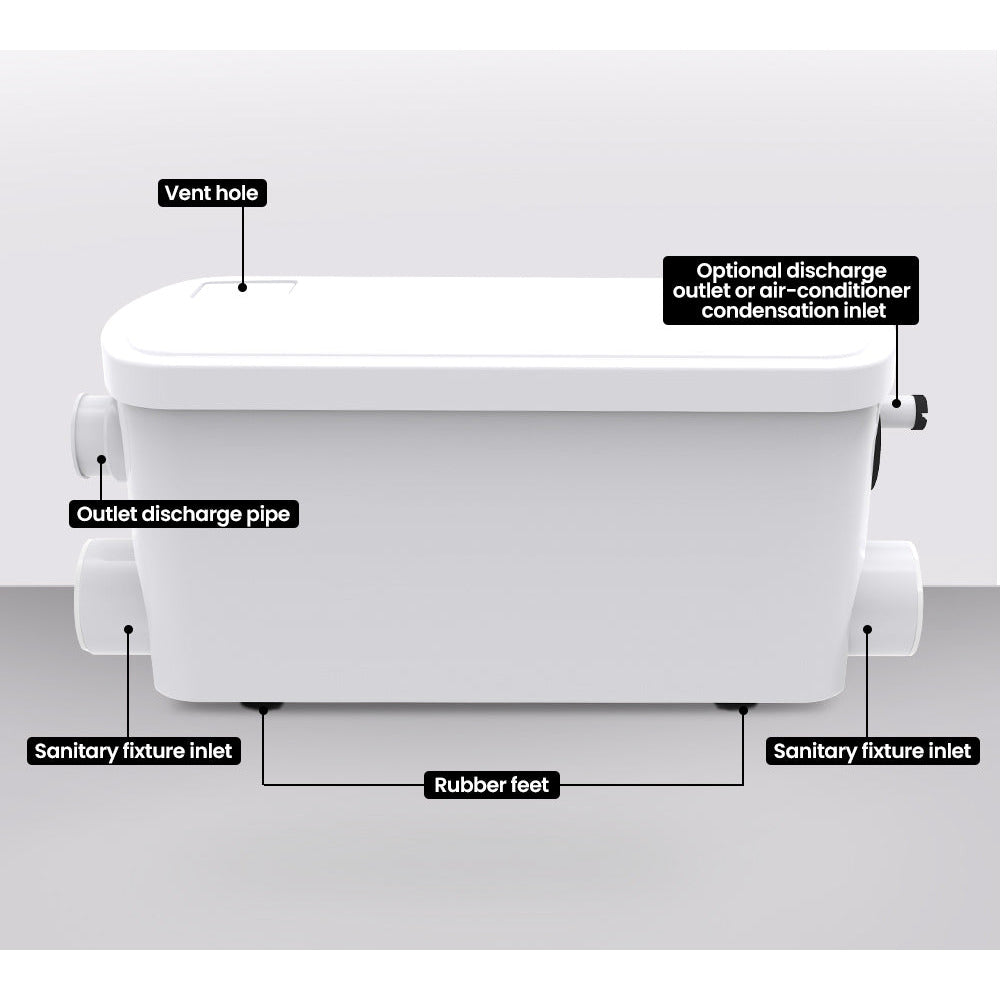 PROTEGE 2 Inlet Grey Water Pump for Bathroom Fixtures Shower Basin Bath