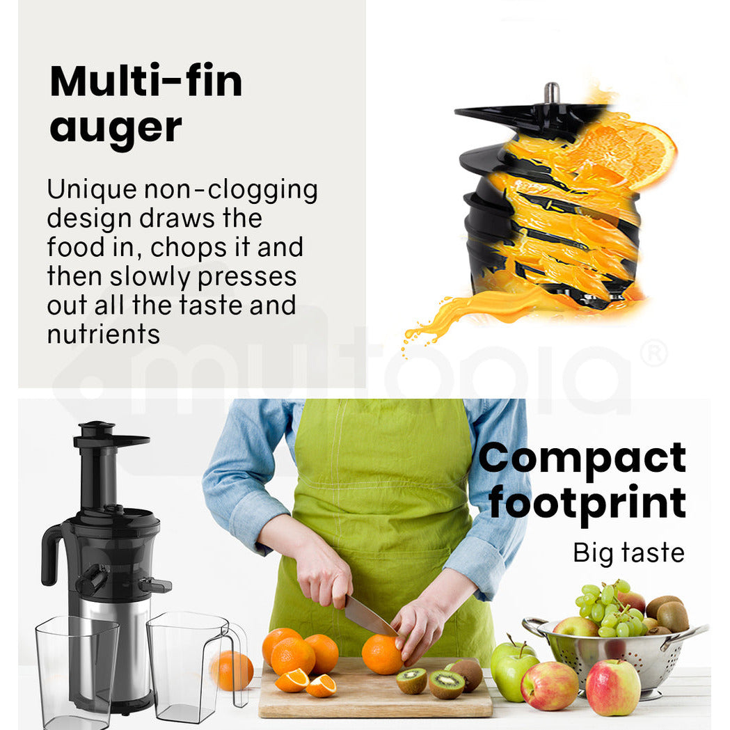 EUROCHEF Cold Press Slow Juicer Machine Fruit Electric Juice Maker Vegetable Extractor Squeezer