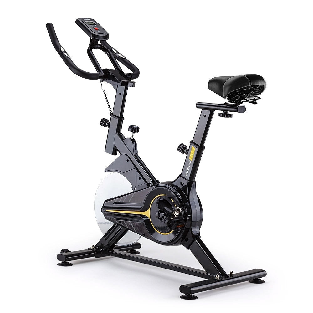 PROFLEX Commercial Spin Bike Flywheel Exercise Fitness Home Gym Yellow