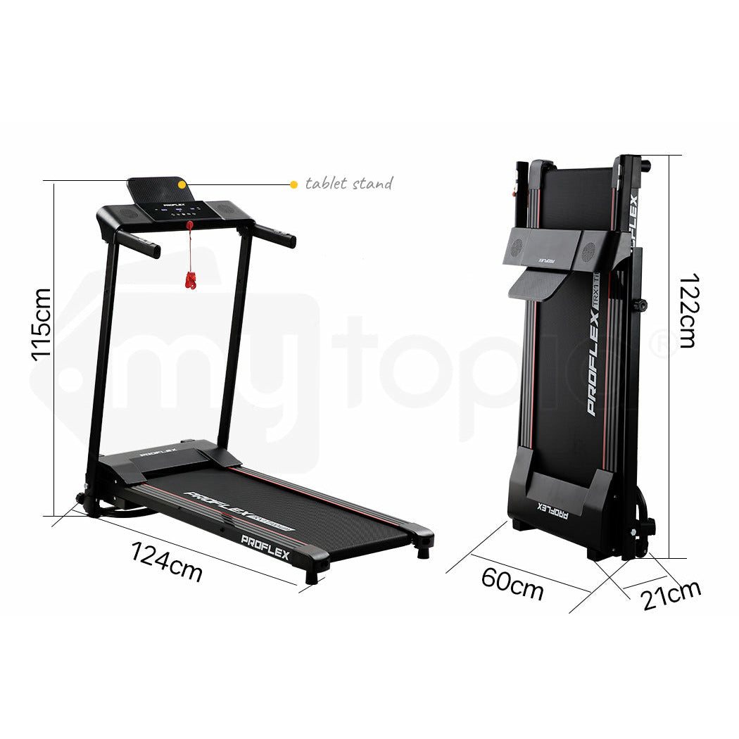 PROFLEX Treadmill Bluetooth Running Machine Small Compact Foldable Home Electric