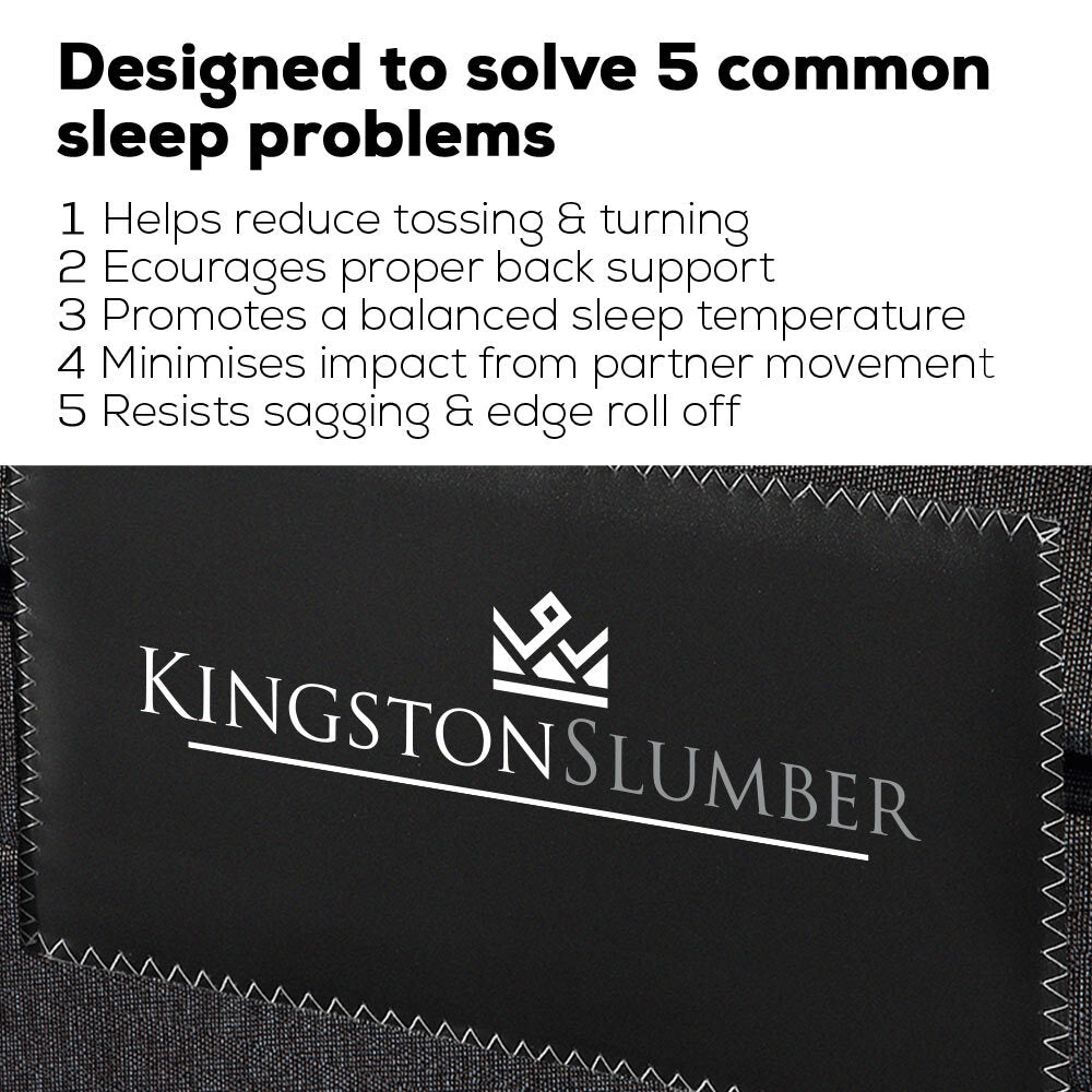 KINGSTON Mattress DOUBLE Size Bed Euro Top Pocket Spring Bedding Firm Foam 34CM