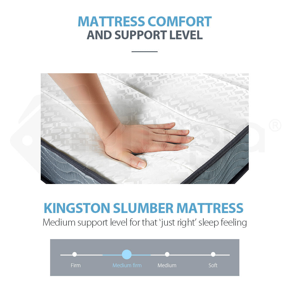 Kingston Slumber Mattress SINGLE Bed Size Bonnell Spring Bedding Firm Foam Top 16CM