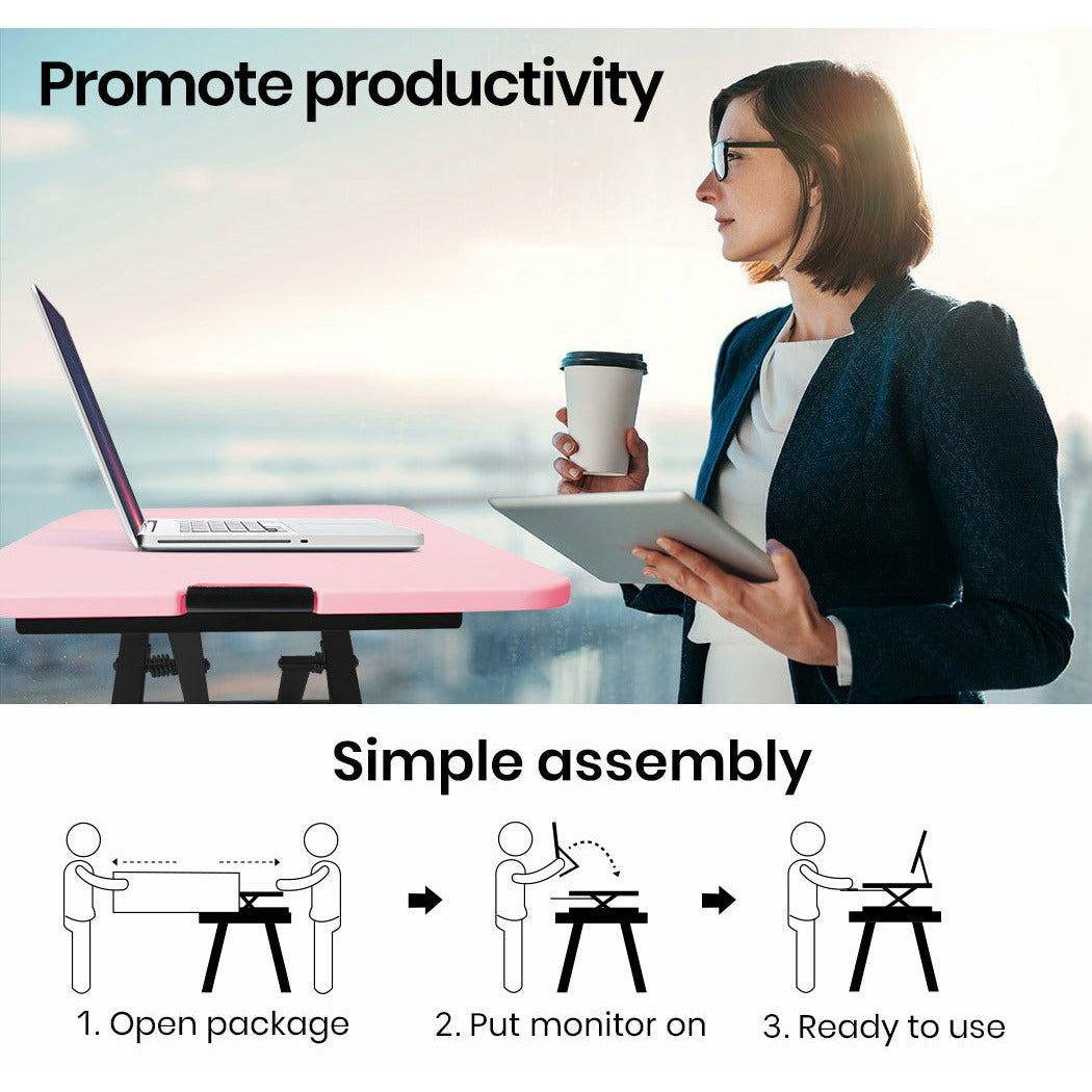 FORTIA Desk Riser Laptop Sit Stand Height Adjustable Standing Computer Monitor