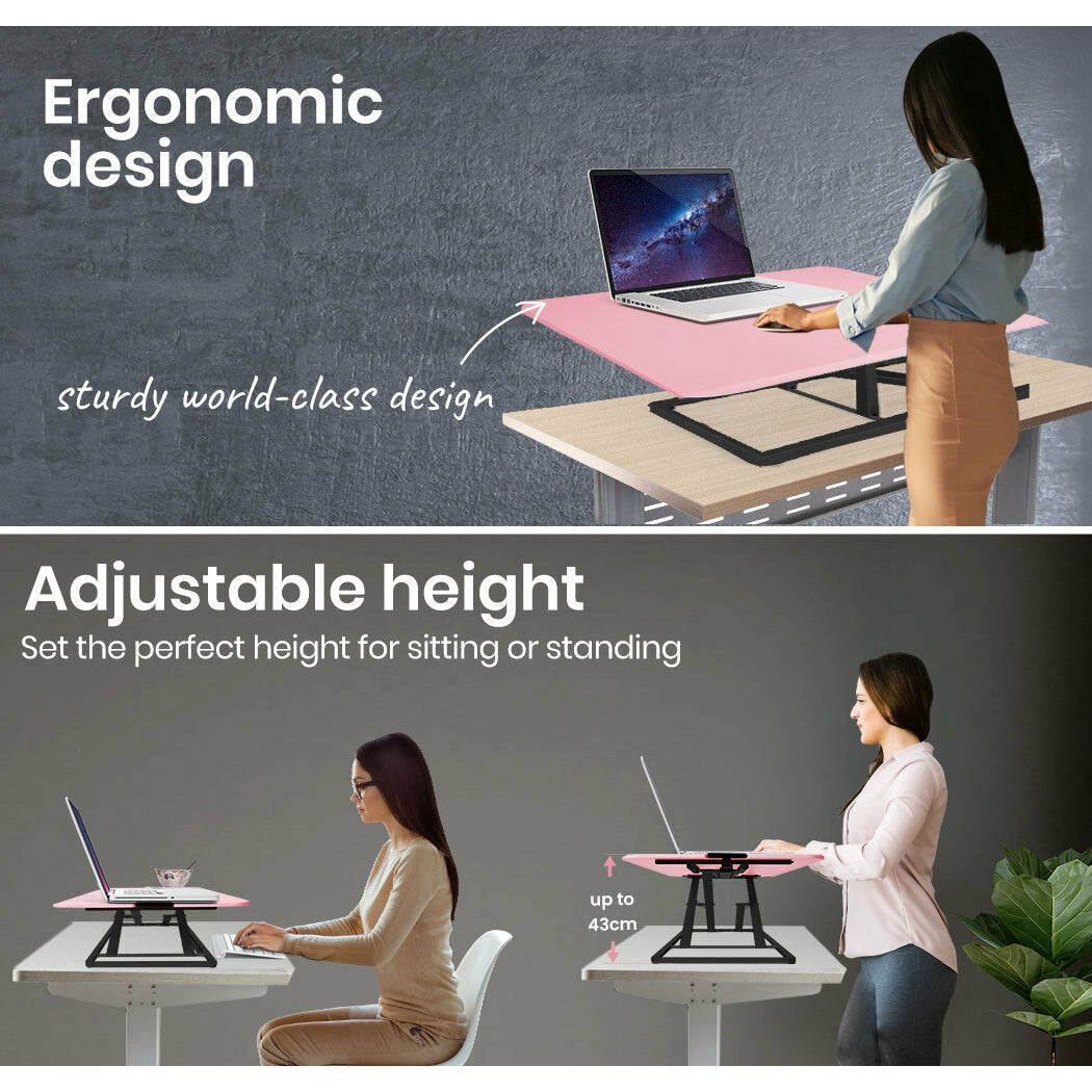 FORTIA Desk Riser Laptop Sit Stand Height Adjustable Standing Computer Monitor