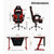 OVERDRIVE Gaming Chair Desk Racing Seat Setup PC Combo Office Table Black Red